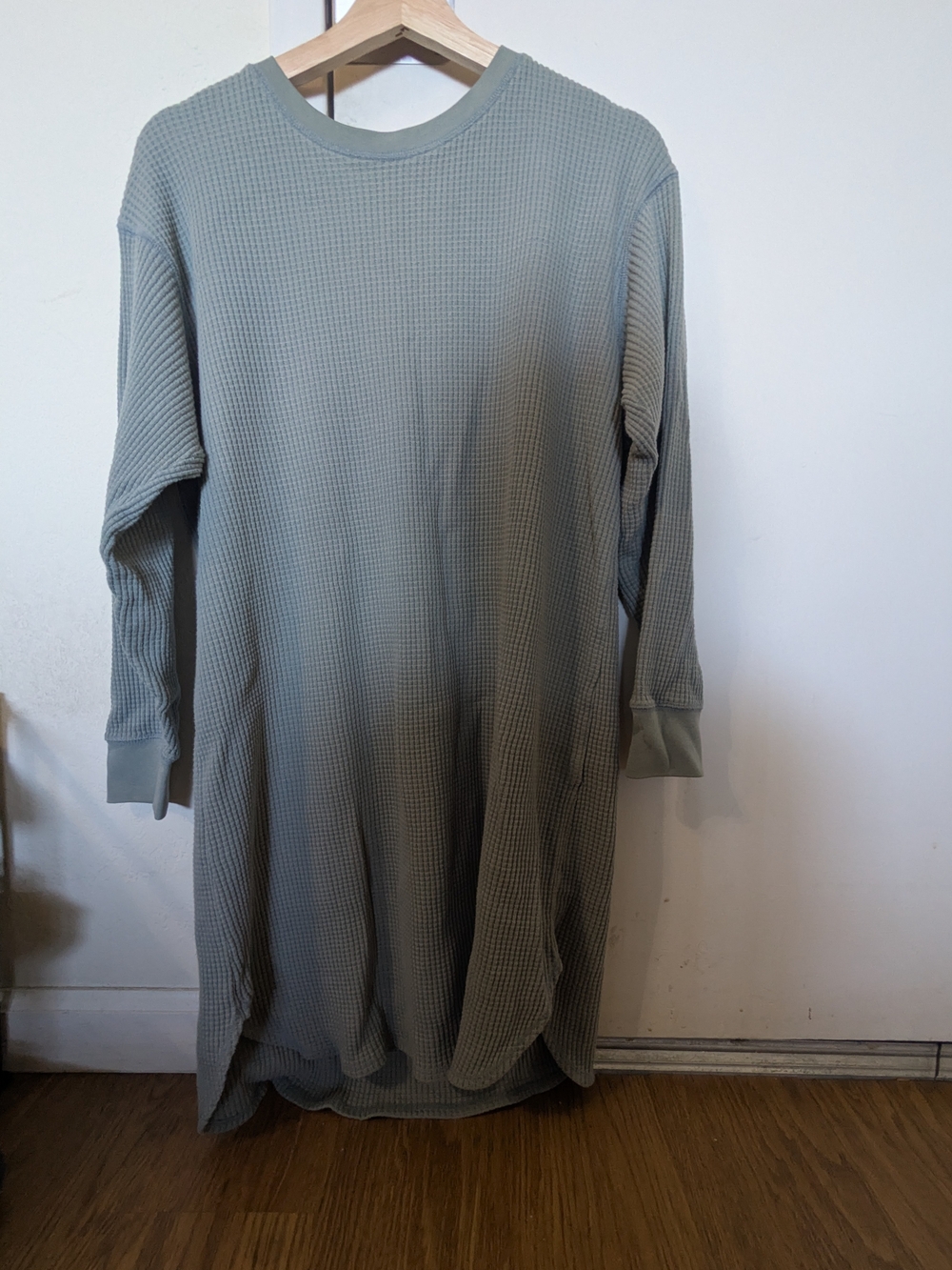 Uniqlo Waffle Knit Long Sleeve Dress - Size L